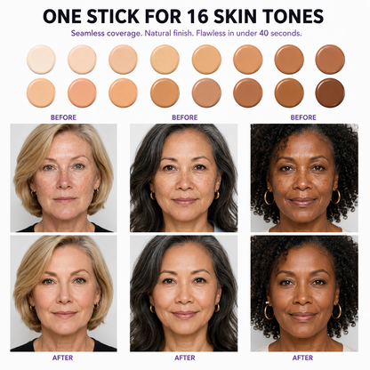 💧2-in-1 Color Changing Foundation Stick – The stick that makes mature skin glow again