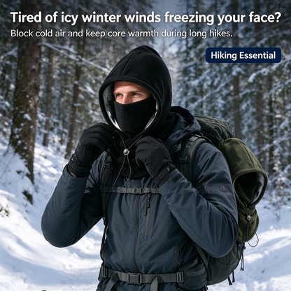 🔥💧LAST DAY PROMOTION - 50% OFF❄️ 2-Piece Integrated Flannel Warm Face Mask & Hat