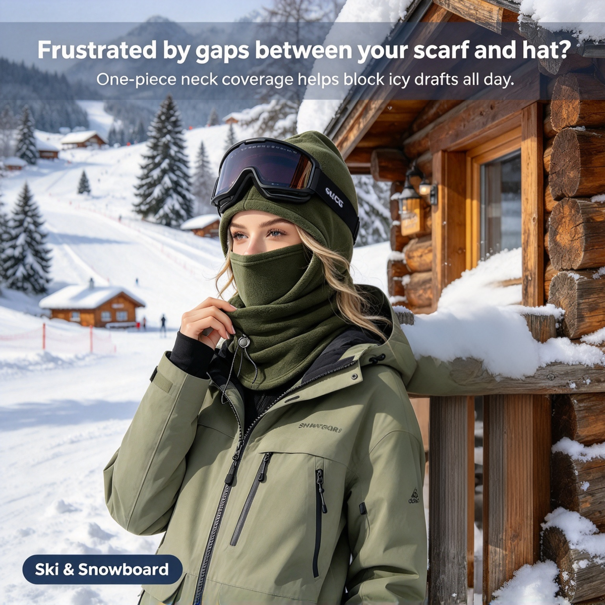 🔥💧LAST DAY PROMOTION - 50% OFF❄️ 2-Piece Integrated Flannel Warm Face Mask & Hat