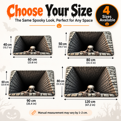 Hot sales💧Halloween Front Door Mat – Festive 3D Visual Skull