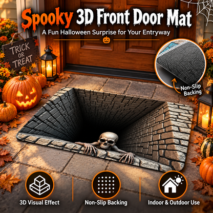 Hot sales💧Halloween Front Door Mat – Festive 3D Visual Skull
