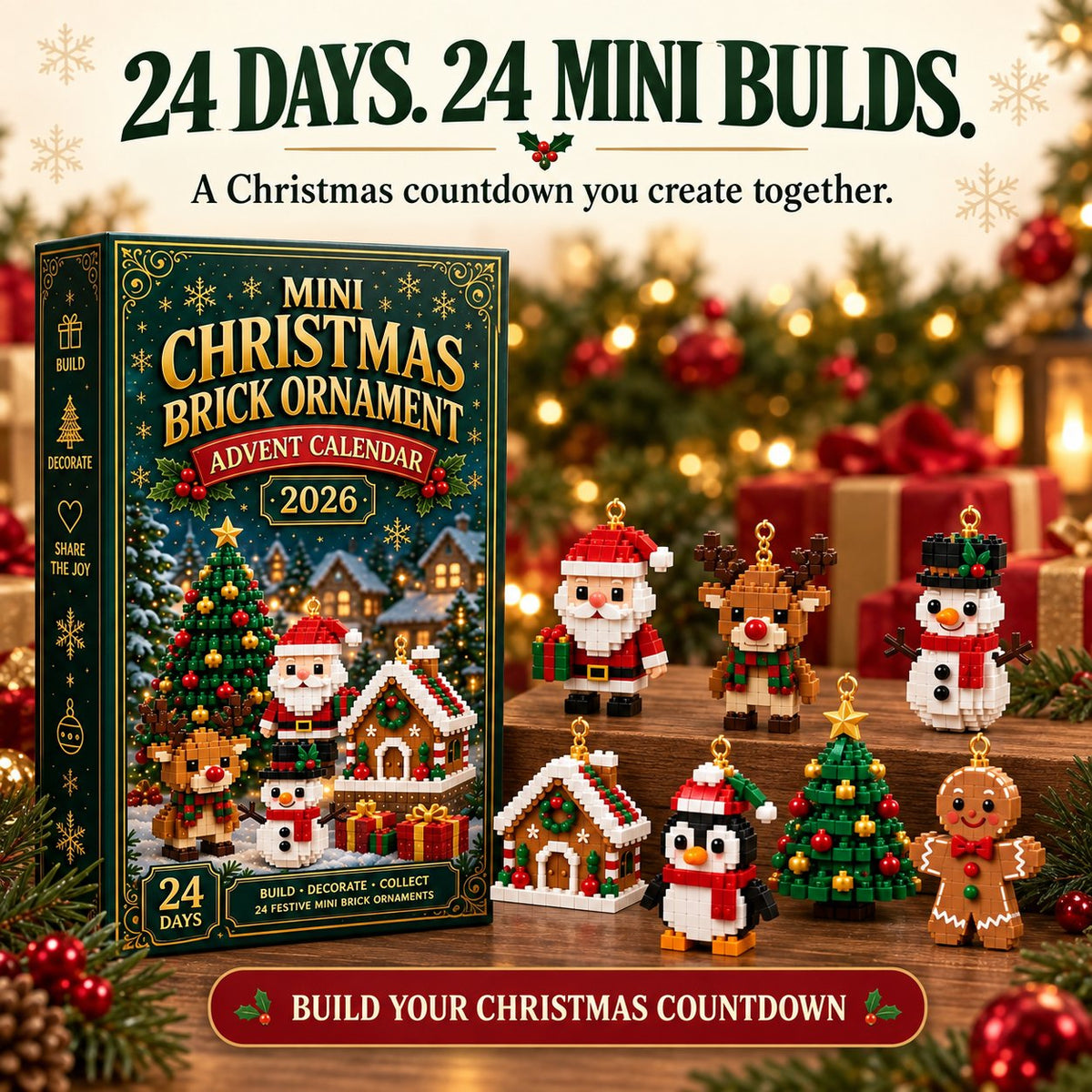 💧 Last day to save 49% – 🎄 24-Day Mini Christmas Ornament Advent Calendar