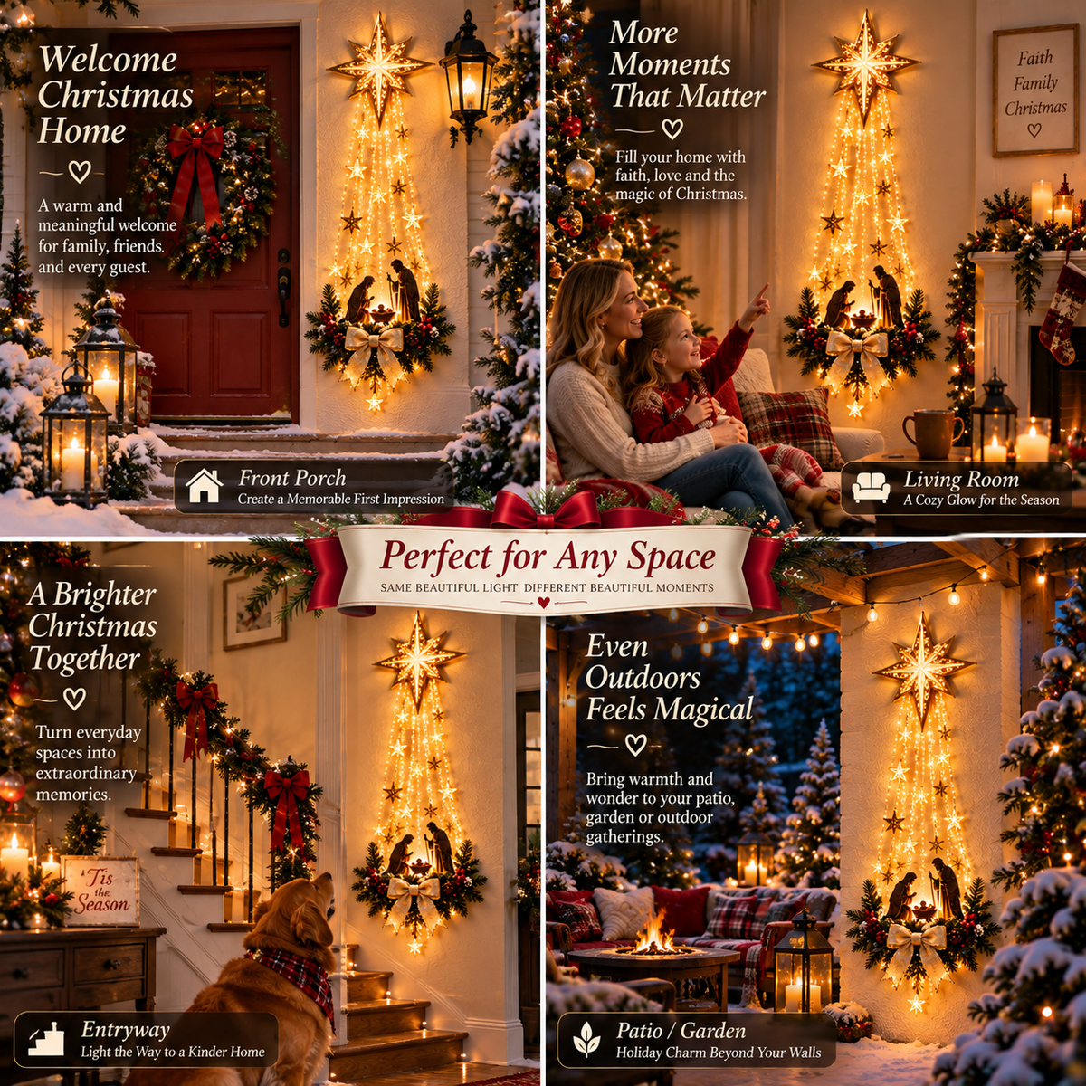 🔥✨Last Day 50% OFF✨✝️Lighted Bethlehem Star Christmas Wall & Porch Decor