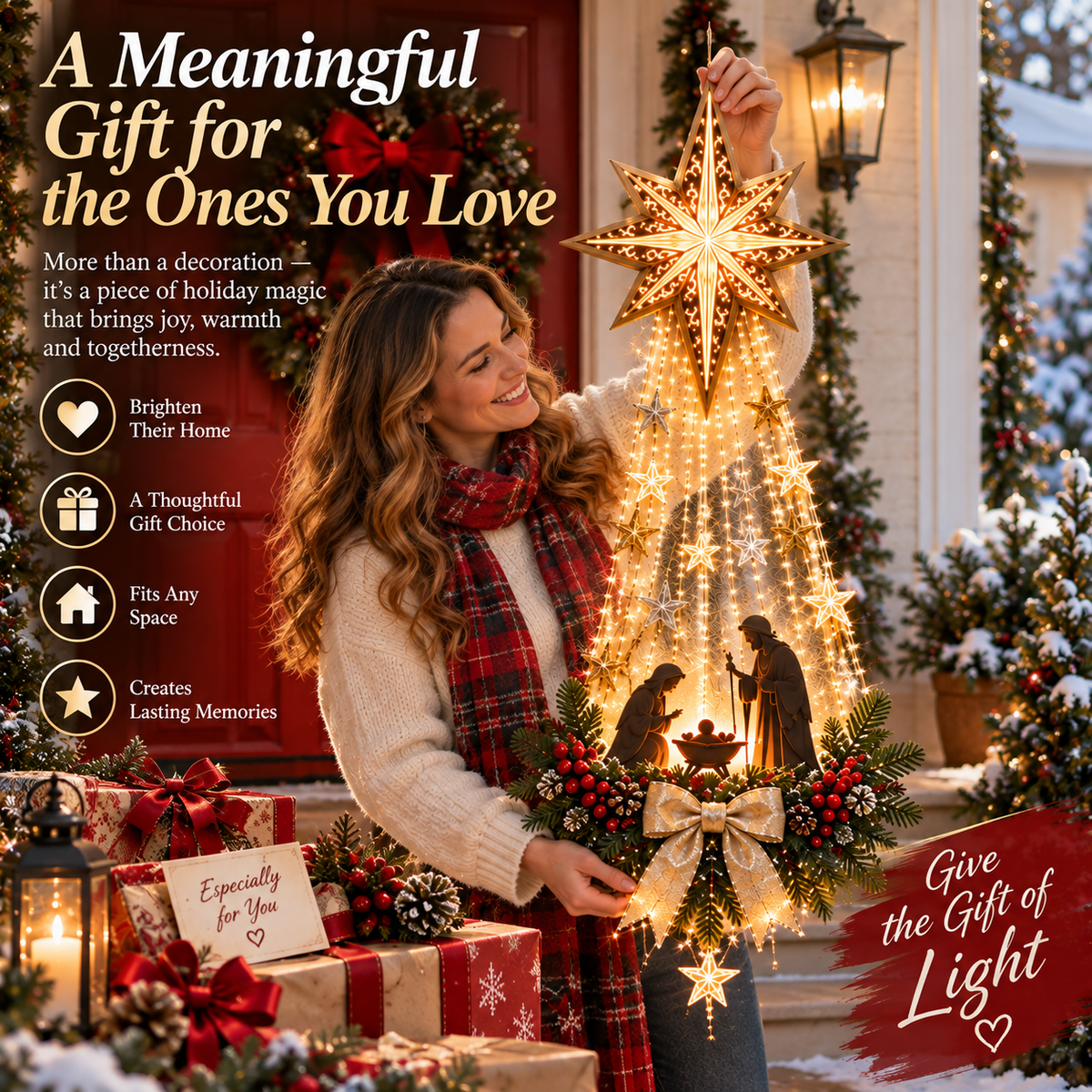 🔥✨Last Day 50% OFF✨✝️Lighted Bethlehem Star Christmas Wall & Porch Decor