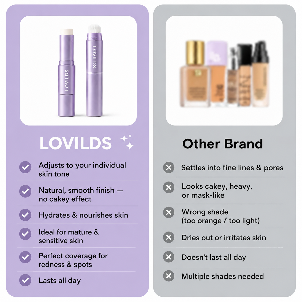 💧2-in-1 Color Changing Foundation Stick – The stick that makes mature skin glow again