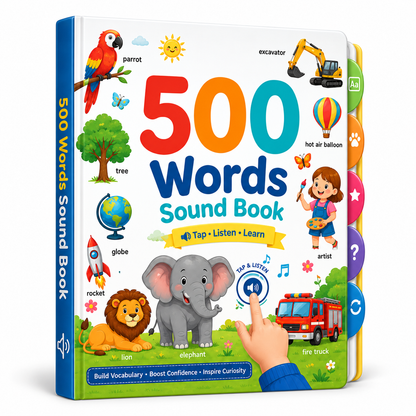 🔥500 Words Interactive Sound Book for Kids