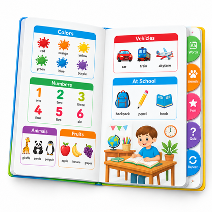 🔥500 Words Interactive Sound Book for Kids