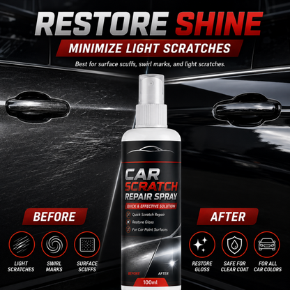🔥Universal Car Scratch Repair Spray – Erases light scratches, swirl marks & scuffs fast.🛡️💨