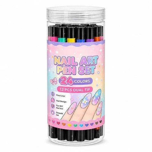 🌸💧Last Day Buy 2 Get 1 Free🌈24 Colors Dual Ended Nail Art Pens Set